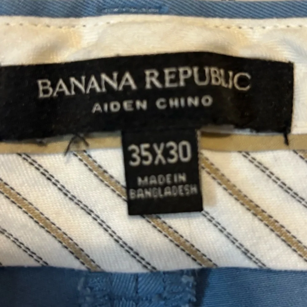 Banana‎ Republic Men’s Size 35/30 Blue Tailoring Performance Aiden Chinos